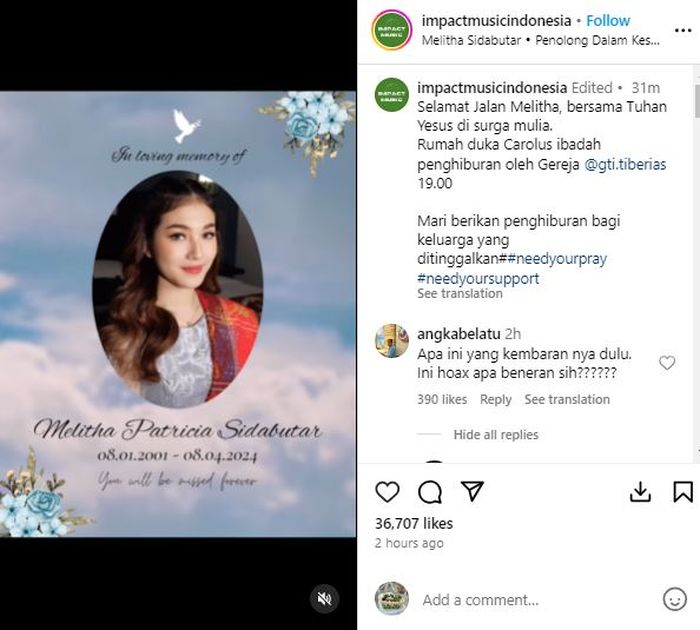 BREAKING NEWS: Melitha Sidabutar, Kembaran Melisha Sidabutar Meninggal Dunia  di Usia 23 Tahun, Ini Sosoknya!