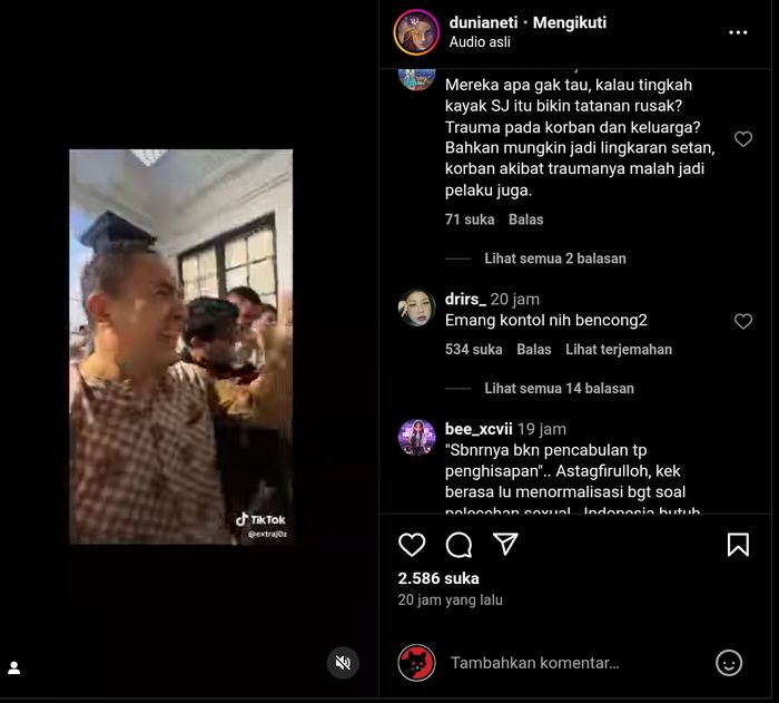 Astaghfirullah, Kasus Pencabulan Jadi Bahan Candaan, Aksi <a href='https://jatim.tribunnews.com/tag/saipul-jamil' title='Saipul Jamil'>Saipul Jamil</a> Tuai Kecaman Netizen