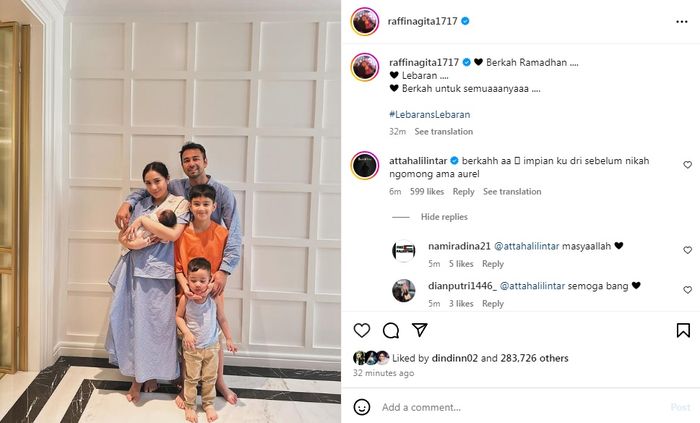 Raffi dan keluarganya