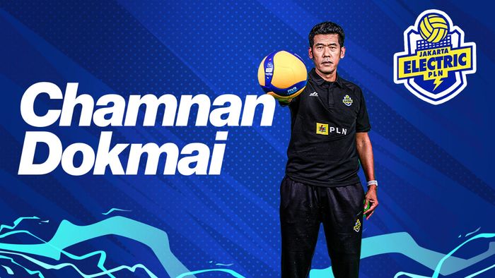 Pelatih tim bola voli putri, Jakarta Electric PLN, Chamnan Dokmai (Thailand).