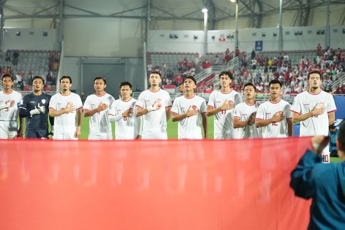 Skuad Timnas U-23 Indonesia saat laga perempat final Piala Asia U-23 2024 lawan Korea Selatan