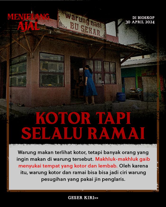 5 Ciri Warung Makan Yang Pakai Pesugihan Berdasar Film Menjelang Ajal