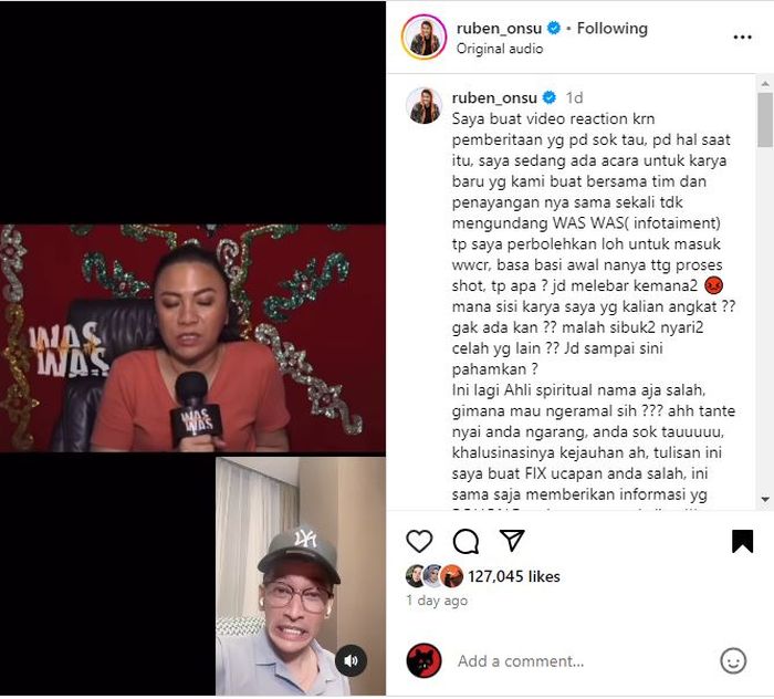 Ruben Onsu geram perseteruannya dengan Jordi Onsu malah jadi bahan ramalan paranormal