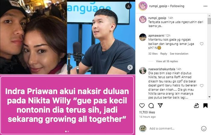 Indra Priawan ngaku naksir dengan Nikita Willy sejak kecil