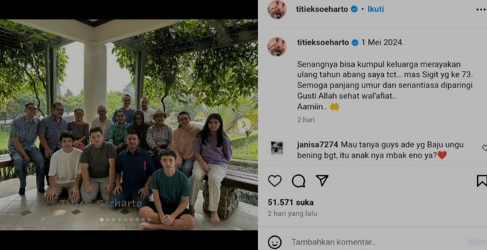 Mayangsari terpantau ikut kumpul bareng Keluarga Cendana