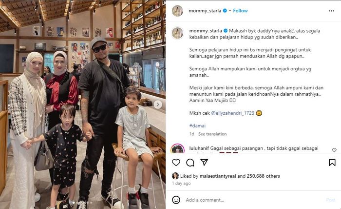Kebersamaan Inara Rusli bersama Virgoun dan anak-anaknya.