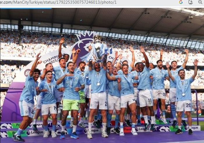 Manchester City menjadi juara Liga Inggris 2023-2024.