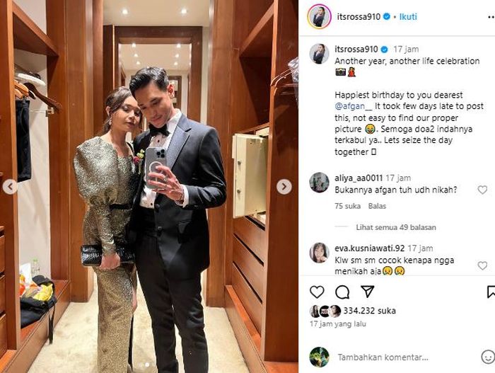 Rossa kirim pesan manis sampai panggilan sayang ini kepada Afgan