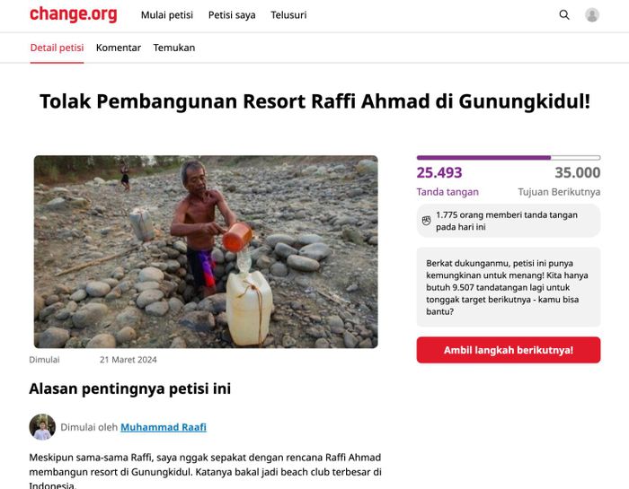 Petisi penolakan pembangunan beach club Raffi Ahmad di Gunung Kidul