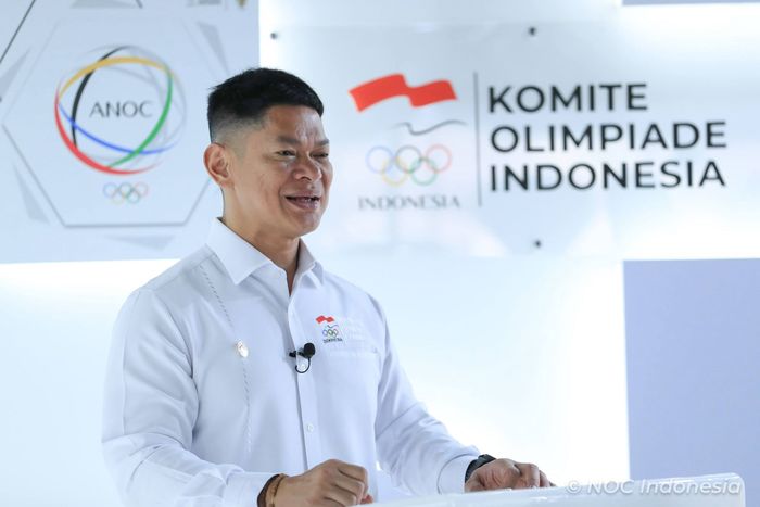 Presiden NOC, Raja Sapta Oktohari dalam kesempatan sambutan, Selasa, 11 Juni 2024