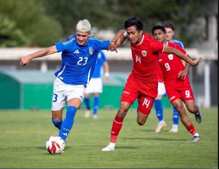 Timnas U-20 Indonesia kalah tipis 0-1 dari Italia dalam laga keempat Tournoi Maurice Revello (Toulon Cup 2024) grup B, di Stade d'Honneur Marcel Roustan, Rabu (12/6/2024).