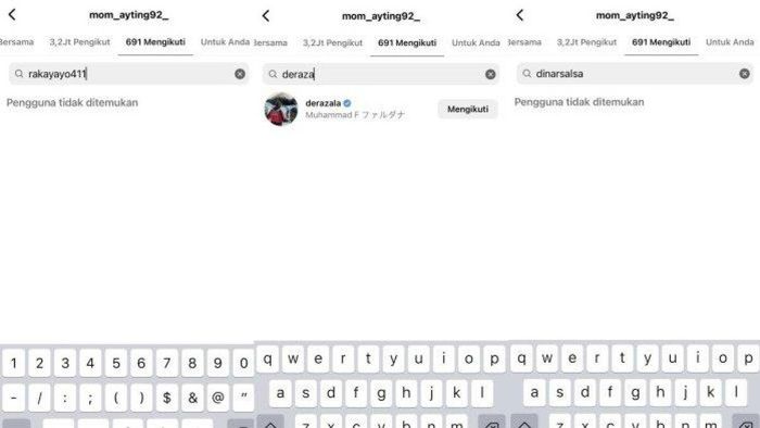 Instagram @mom_ayting92 Umi Kalsum dan ibunda Lettu Fardana saling unfollow ()