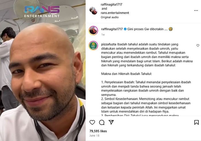 Masya Allah Bikin Merinding, Raffi Ahmad Ungkap Alasan Pilih Botak Saat ...
