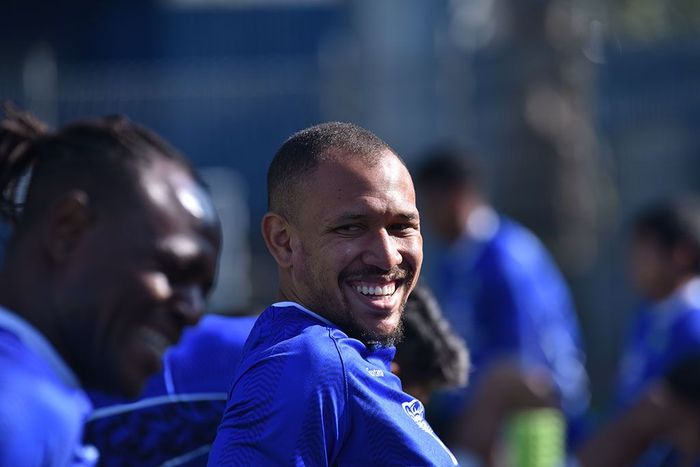 Gustavo Franca saat menjalani latihan perdana bersama Persib Bandung, Selasa (16/7/2024).