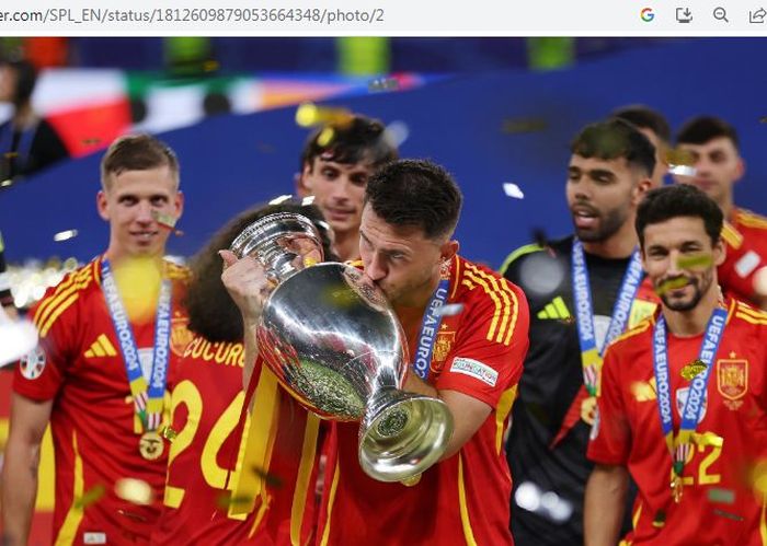 Bek Al Nassr, Aymeric Laporte, menjuarai Euro 2024 bersama Timnas Spanyol.