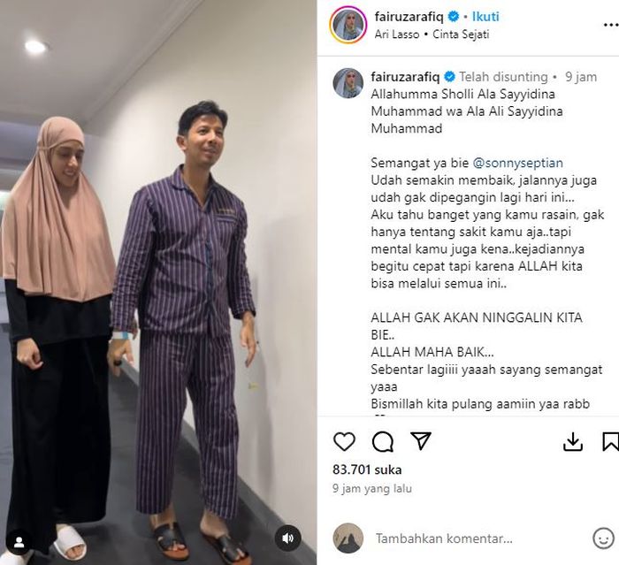 Masya Allah, Tabahnya Hati Fairuz A Rafiq, Setia Temani Sonny Septian  Belajar Jalan, Begini Kondisi Terbaru Sang Aktor