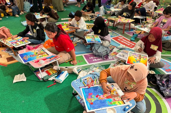 Lomba mewarnai offline kategori 2 di Bobo Funfair AEON MALL Tanjung Barat