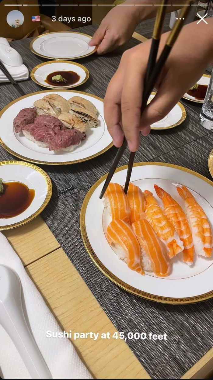 Unggahan kakak Erina Gudono lagi sushi party