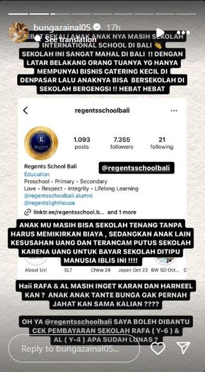 Bunga Zainal curhat anak-anaknya terancam putus sekolah usai duitnya ditilep orang terdekat