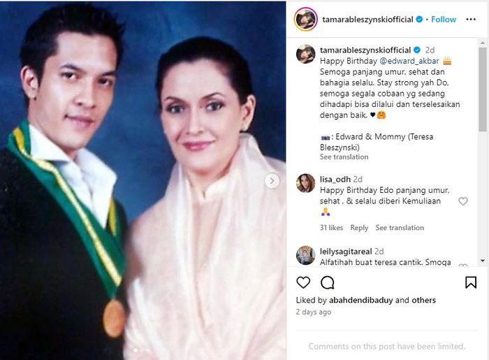 Postingan Tamara Blesynski