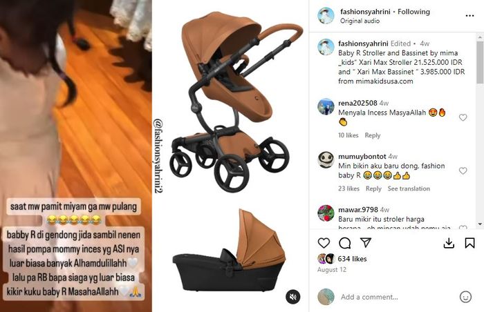 Harga stroller mewah milik anak Syahrini