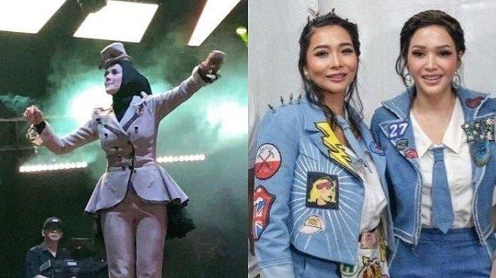 Mulan Jameela dan Maia Estianty saat tampil di Pestapora 2024 