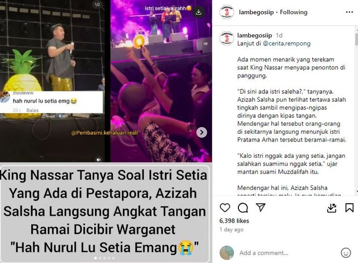 Azizah Salsha ngaku jadi istri setia saat ditanya King Nassar