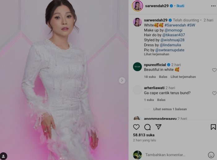 Instagram @sarwendah29
Unggahan Sarwendah
