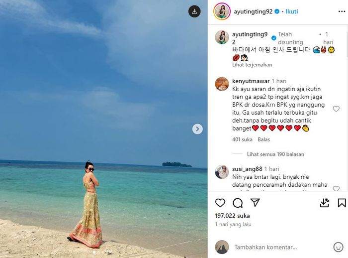 Postingan Ayu Ting Ting