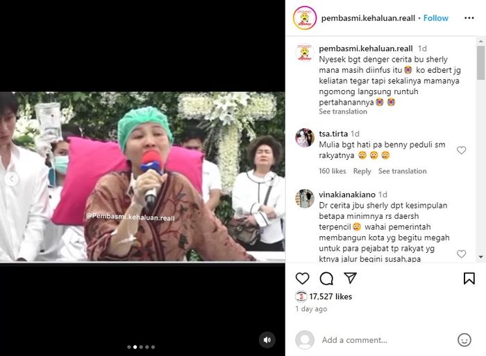 Momen Sherly Tjoanda datang ke rumah duka Benny Laos usai jalani operasi.