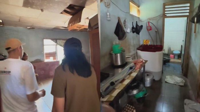 Bagian atap rumah keluarga Nagita Slavina sudah bolong