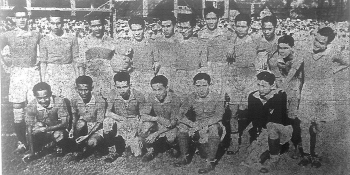 Skuat Hindia Belanda yang berlaga di putaran final <a href='https://bangka.tribunnews.com/tag/piala-dunia' title='Piala Dunia'>Piala Dunia</a> 1938.