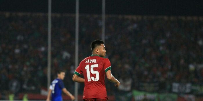      Momen Saddil Ramdani dalam laga timnas U-19 Indonesia kontra Thailand di Stadion Gelora Delta S