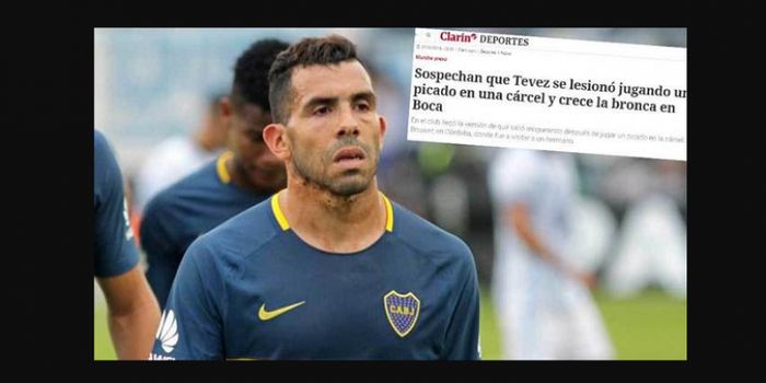 Carlos Tevez dikabarkan cedera hingga absen dari Boca Juniors selama 3 minggu