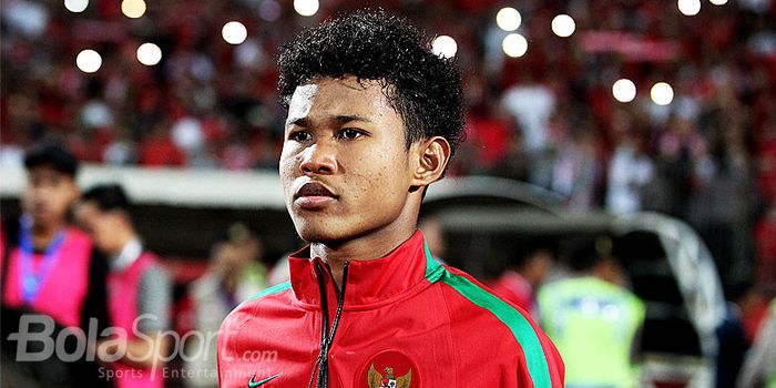 Penyerang timnas U-16 Indonesia, Amirudin Bagus Kahfi, menjelang laga melawan Thailand pada laga fin