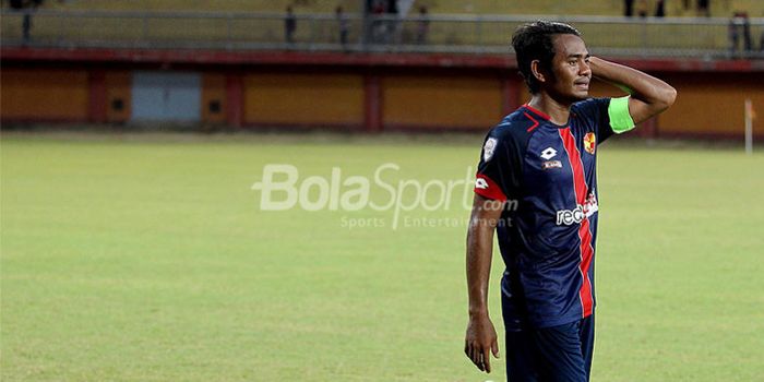 Kapten tim Selangor FA, Ilham Udin Armayn, saat tampil melawan Madura United dalam laga uji coba.