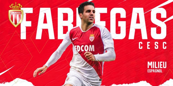 Gelandang asal Spanyol, Cesc Fabregas, resmi berseragam AS Monaco.