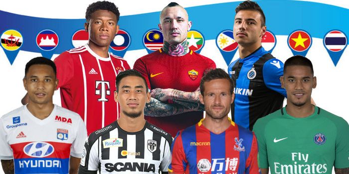 Searah Jarum Jam: David Alaba, Radja Nainggolan, Dion Cools, Alphonse Areola, Yohan Cabaye, Billy Ke