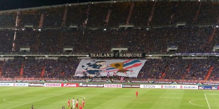 Suasana Stadion Rajamangala jelang final kedua Piala AFF 2016 antara timnas Thailand dan Indonesia, 
