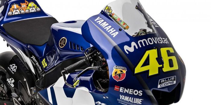 Motor Yamaha M1 yang akan digunakan Valentino Rossi pada MotoGP 2018.