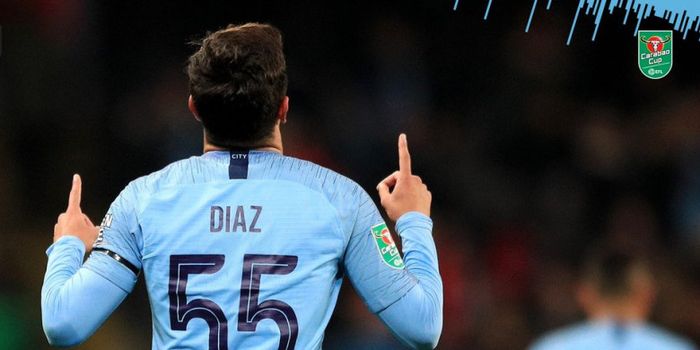 Penyerang Manchester City, Brahim Diaz, merayakan gol yang dicetak ke gawang Fulham