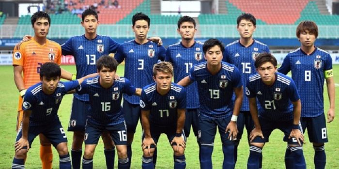 Para pemain timnas U-19 Jepang di Piala Asia U-19 2018.