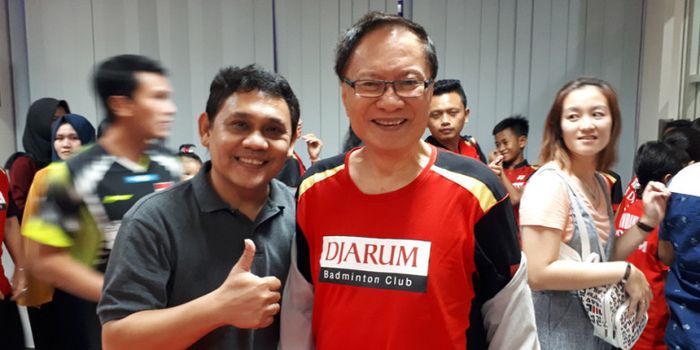 Bersama Tan Joe Hok di markas PB Djarum, Kudus, pada 6 September 2018.