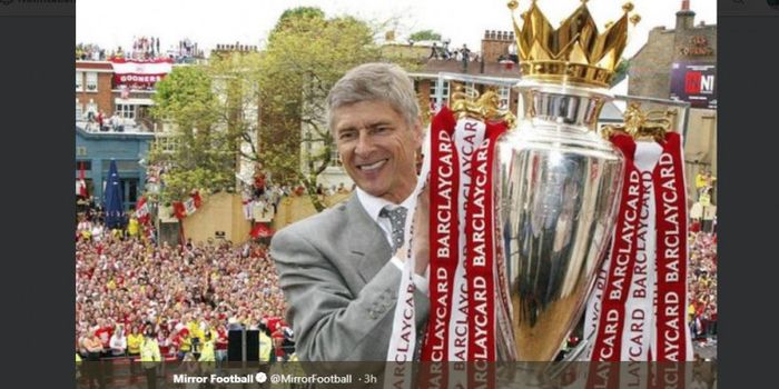 Arsene Wenger saat membawa Arsenal menjuarai Liga Inggris 2003-2004.