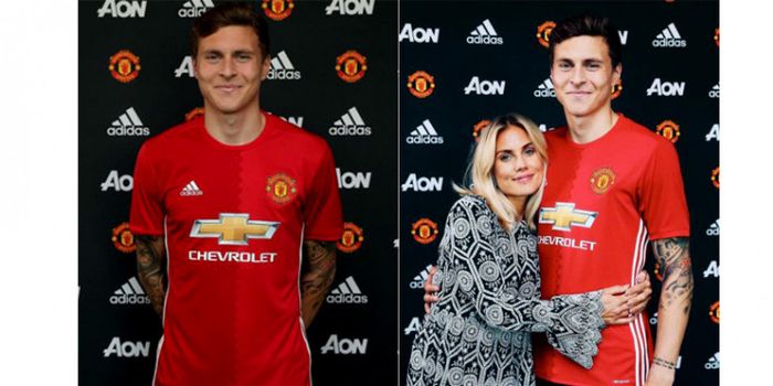 Victor Lindelof bersama kekasihnya, Maja Nilsson