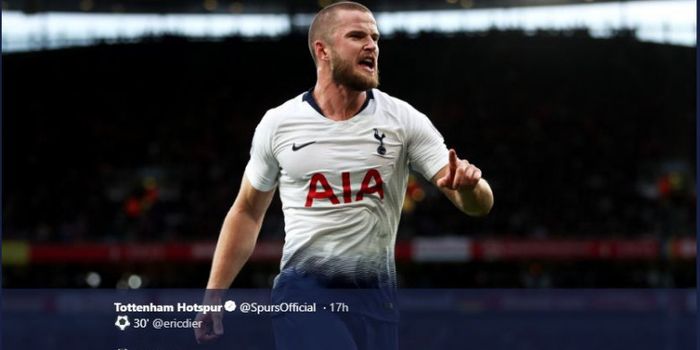 Gelandang Tottenham Hotspur, Eric Dier, dalam laga melawan Arsenal pada pekan ke-14 Liga Inggris, Mi