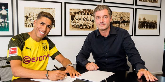 Achraf Hakimi resmi bergabung dengan Borussia Dortmund sebagai pemain pinjaman dari Real Madrid