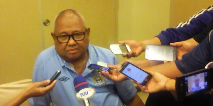 Andi Darussalam Tabusalla, Ketua umum KONI Sulsel pada jumpa media di Makassar, Selasa (29/12/2015).