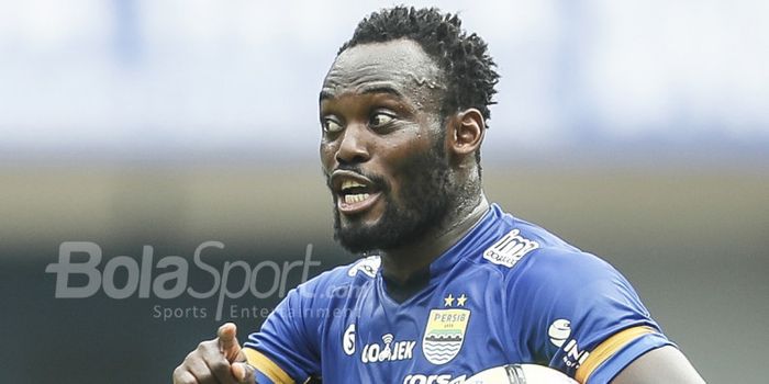                            Gelandang Persib Bandung, Michael Essien, saat melawan Sriwijaya FC di Pi