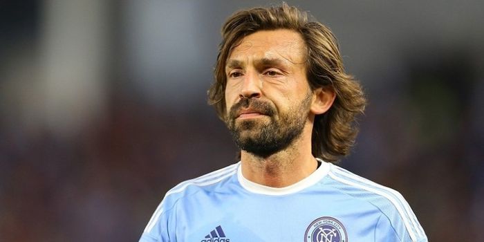  Andrea Pirlo tampil memperkuat New York City FC dalam laga kontra Toronto FC di Yankee Stadium, New